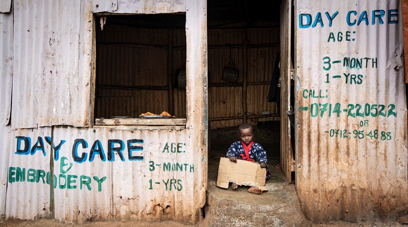 Informal day care in Kibera, Nairobi.